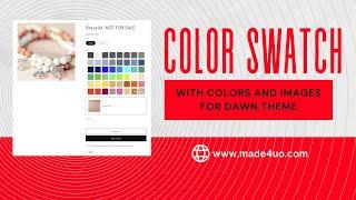 Add Color Swatches with Images for Dawn Theme  - FREE, NO APP