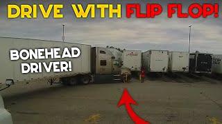 AMERICAN TRUCK DRIVERS DASH CAMERAS | Truck Driver Not Good, He Should Rest, Brake Burnout! #203