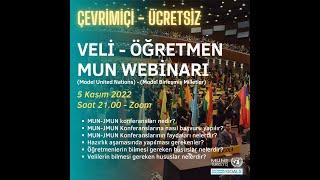 Veli   Öğretmen Webinarı MUNTurkey com 5 Kasım 2022