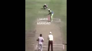 Javed Miandad Four runs 1981 #cricket #nice