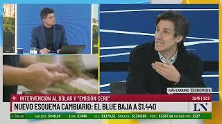 Nuevo esquema cambiario: el dólar blue baja a $1440; el análisis de Iván Carrino