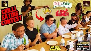 PEPPER EATING CONTEST  Such a close call! Windsor Chili Fest with UK Chilli Queen, 30 Jun 2024