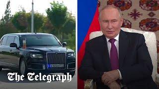 Putin attends surprise Iran summit in illegal black limo