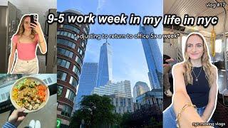 moving to nyc vlog 17. return to office work week, office beauty routine, & commuting to hoboken