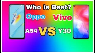 Vivo Y30 vs oppo A54 . mobile comparison.