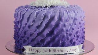 Purple Fondant Ruffle Cake- Rosie's Dessert Spot