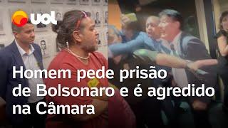 Cidadão pede prisão de Bolsonaro e é agredido por funcionário de deputado do PL; veja vídeo