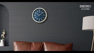 QXA801H Prussian Blue Wall Clock from Seiko Clocks