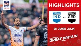 FIH Hockey Pro League 2023/24 Highlights - India vs Germany (M) | Match 1