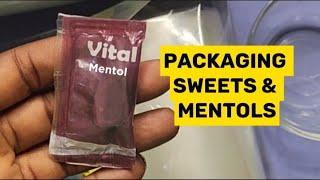 Packaging sweets and mentols