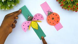How To Make Paper Ladybug | DIY Back To School Projects | Handmade Paper Toy Making Ideas