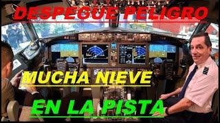 CRONICA DE VUELO USHUAIA-AEROPARQUE AR 1865 GRAN NEVADA EN LA PISTA #travel #viajes #USHUAIA