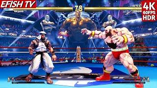 Rashid vs Zangief (Hardest AI) - Street Fighter V