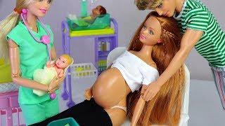 바비인형 임신 출산 아기 인형세트 개봉기Barbie Pregnant Doll Happy Family Midge & Baby Unboxing