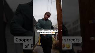 Cooper Dejean in the streets of Philadelphia‼️ #nfl #philadelphiaeagles #footballshorts