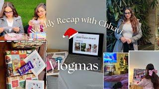 VLOGMAS /Weekly Recap with Chhavi l All about Christmas  Day | *Making Vision Board 2025*