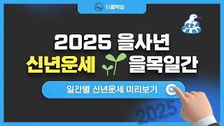 2025년 신년운세 을사년 을목일간 사람 관계가 어려워져요