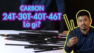 Hiểu về carbon 24-30-40-46T trong sản xuất cần câu | Thẩm Câu