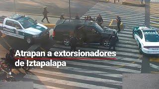 CANSADOS DE LA EXTORSIÓN | Policía trapa a criminales en Iztapalapa gracias a C5