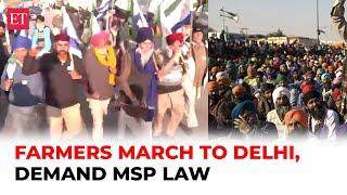 Farmers march to Delhi from Punjab-Haryana Shambhu border despite prohibitory orders