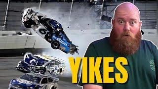 Aussie Reacts to "Nascar Most Destructive Crashes"