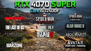 i5 12400F + RTX 4070 SUPER | Test In 15 Games at 4K | 2024