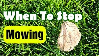 When To Stop Mowing The Lawn In The Fall