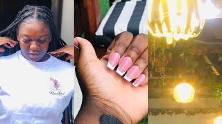 MAINTENANCE VLOG:doing my hair || Nails || going to an event