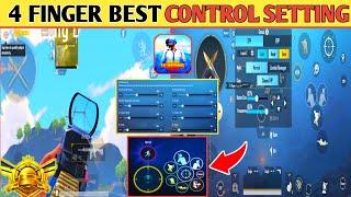 BGMI BEST 4 FINGER CLAW CONTROL SETTING  FAST JIGGLE JOYSTICK SIZE BGMI TIPS PUBG NEW SENSITIVITY