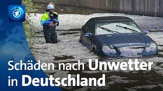 Unwetter in Deutschland: Schwere Schäden nach Starkregen und Sturm
