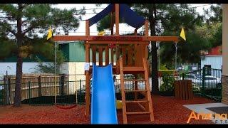 Playnation Royal Palace Space Saver Swing Set Review from Arizona Playsets