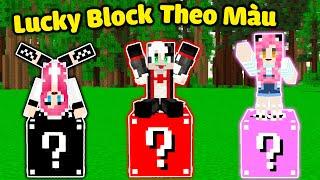 MỀU THỬ THÁCH ĐẬP LUCKY BLOCK 3 MÀU TRONG MINECRAFT PE*REDHOOD VÀ MỀU ĐẬP LUCKY BLOCK CÙNG MÀU MCPE