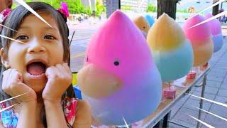 GAK TEGA MAKAN!!  Beli Permen Kapas Karakter Lucu - Cotton Candy Gulali Unik