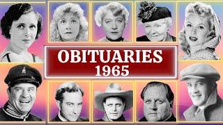 Famous Faces Who Passed Away in 1965 Part 02 OBITUARIES TV