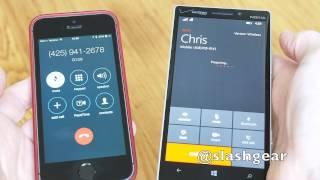 Windows Phone 8.1 voice to Skype video call handover demo