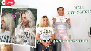 Hair Transformation & Installing Swan Hair Extensions - Live