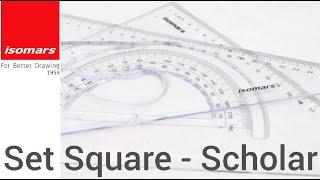 Isomars Set Square - Scholar | Regular Set Square Drafting Ruler  | Isomars Drafting Instruments