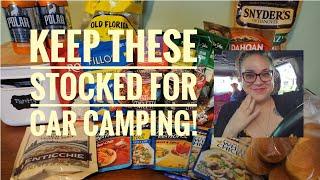 Shelf Stable food to keep stocked for Car Camping | simple meal solutions for vanlife