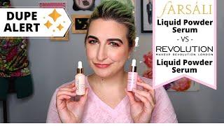 DUPE ALERT - Farsali vs Makeup Revolution Liquid Powder | Kirby Rose