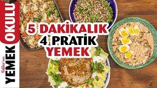 5 Dakikada Hazırlanan 4 Pratik Yemek Tarifi | Fasulye ve Börülceyle Piyazdan Köfteye