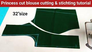 32 Size Prince Cut Blouse Cutting and Stitching