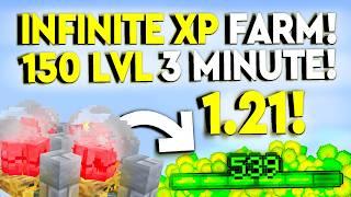 BEST 1.21 INFINITE XP FARM Minecraft Tutorial 150 Levels In 3 Minutes!