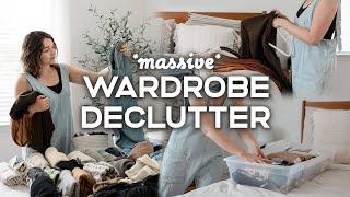 MASSIVE Postpartum Closet Declutter & Organize With Me | Trying Everything On & My “Mom” Wardrobe