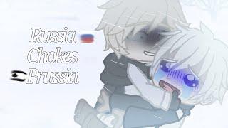 Russia chokes Prussia (chibi) | Hetalia | Gacha Club