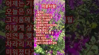#미운사랑 가사 #황영웅 #kpop