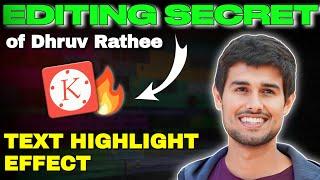 How To Edit Like @dhruv rathee on Phone | Text Highlight Effect Like Dhruv Rathee | @Be Creator.