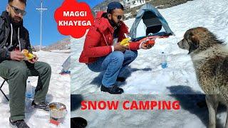 SISSU CAMPING IN SNOW ||CAMPING SPOT IN MANALI |SISSU VILLAGE