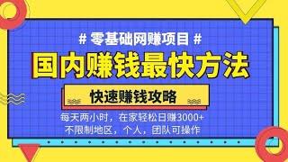 2023年赚钱最快的灰色网赚项目分享 教你怎样快速挣钱 月入3-20w 合法 暴利 长久 新手可做！