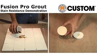 Fusion Pro® Grout Stain Resistance Demonstration