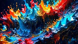 [OLED SAFE] 4K TV Abstract Paint Art Screensaver: Modern Background Video Ultra HD - UHD (No Sound)